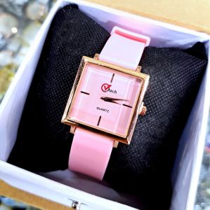 V Tech Jam Tangan Wanita Original Tahan Air Strap Rubber Persegi 4 | Jam Tangan Kasual Wanita Analog Mewah Elegan sporty Dijamin sesuai foto realpict
