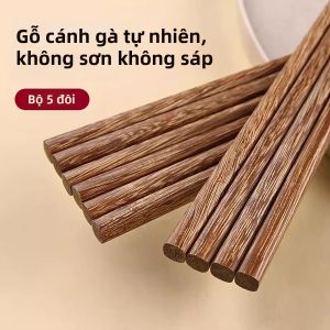 YUANSENTAI | Đũa Gỗ Cánh Gà Chống Mốc An Toàn Thực Phẩm Không Sáp Không Sơn