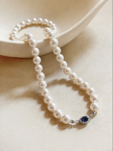 YISHU | Nini Same Style Natural White Pearl Necklace
