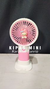 Kipas Mini Sanrio Kuromi Cinnamoroll Melody Hello Kitty Kipas Genggam Bunga