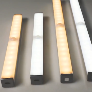 Magnetic Rechargeable Motion Sensor LED Light Bar - Wireless Lamp for Cupboard Cabinet Home Lighting No Drill 10cm-80cm
