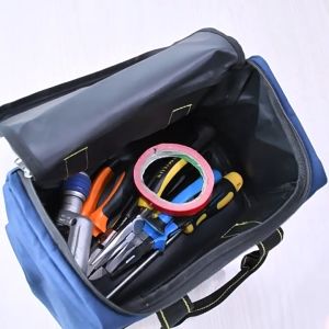 13" 16" 19" Electrician Tool Bag Oxford Cloth Wear-resistant Waterproof Storage Heavy-duty Hand Bag Tool Bag Heavy Duty Tools Bag Electrician Tool Beg Solid Strong Base Canvas