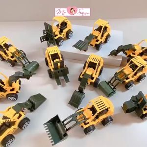 Đồ chơi xe công trình xây dựng mini mô hình xe cẩu ủi xúc cho bé vui chơi Thế Vinh Store