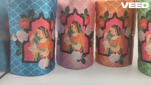 Multicolored Bangle Box Organizer | Decorative Shagun & Return Gift Box | Wedding & Festive Storage Case | 15 x 9 cm | 1 Pc