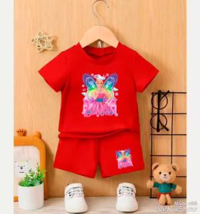 Stelan Kaos Anak Perempuan Motif BARBIE Untuk Usia 1-8 Tahun