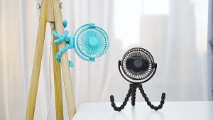 Kipas Angin Mini Portable Genggam Gantung Mini Fan Stand Rechargeable