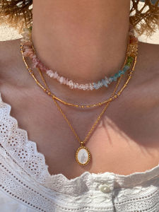 CAFFTI | Natural Multicolor Crystal Dopamine Luxe Necklace