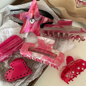 Kẹp Tóc Đuôi Cá Màu Hồng Dễ Thương Mới Cho Bé Gái Phụ Kiện Tóc Kẹp Tóc Đuôi Cá Kẹp Tóc Tròn Kẹp Tóc Hình Ngôi Sao