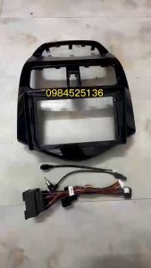Mặt dưỡng SPARK 2011-2014 kèm giắc zin theo xe Khung dưỡng lắp màn androi 9inch  cho xe CHEVROLET SPARK. Khung mặt dưỡng nâng cấp lên màn androi cho xe oto phụ kiện xe hơi đồ chơi oto MẶT DƯỠNG LẮP MÀN HÌNH OTO SPARK