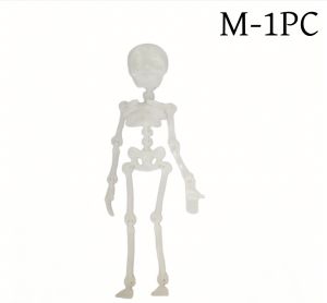 Bộ Nam Châm Dán Tủ Lạnh Hình Đầu Lâu 3D Phát Sáng Từ Tính - Đồ Trang Trí Halloween Có Thể Tạo Dáng Quà Tặng Sáng Tạo Tự Làm Gói 1/2/3 Cái