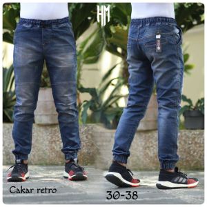 Celana Jogger Jeans Pria Panjang Size 30-38 Stretch Denim Slimfit Skinny