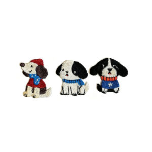 DUTRIEUX | 3pcs Cute Cartoon Dog Ironing Eembroidery Patch Decoration Clothing Backpack Making DIY Handmade Accessories