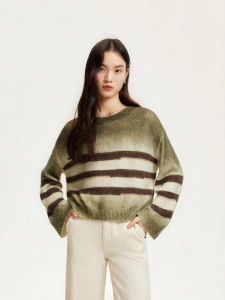 Vero Moda | Spring and Summer New Store Same Style Wool and Mohair Gradient Striped Knitted Sweater