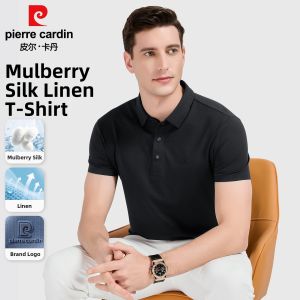 Pierre Cardin | Cool Light Thin Linen Silk Mens Polo Shirt