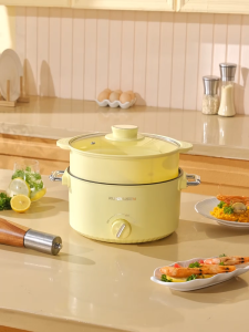 หม้อนึ่งอเนกประสงค์ หม้อไฟฟ้า อุ่น นึ่ง ต้ม ทอด ได้ในหม้อเดียว ขนาด 3-5L