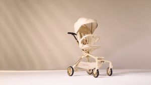 BEBE AMICO T6 SERENA BEIGE รถเข็นเด็ก หลังคากันUV 50+ พร้อมฟังก์ชัที่นั่งหมุน 360 องศา