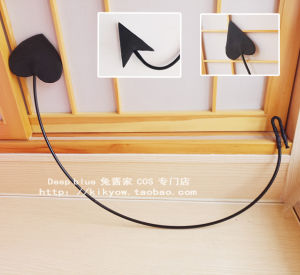 Halloween Props Cosplay Props Party Dress Show Red and Black Little Devil Tail 9 Optional