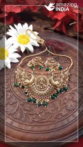 Premium Matte Gold New Lakshmi Design Indian Choker Set