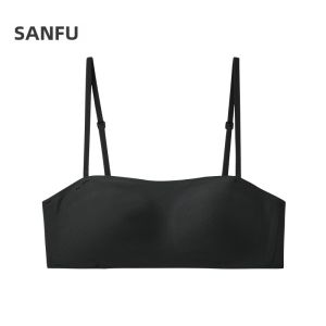 SANFU | Thin Cup Steel Free Gathered Bra Adjustable Shoulder Straps