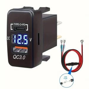 USB Car Charger Socket Quick Charge 3.0 PD USB C Fast Charging Power Outlet Adapter 12V 24V Vehicle Integration Toyota Vehicles