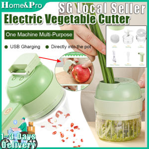 🚚SG Fast Delivery📦One machine for three purposes Electric Grinder Vegetable Cutter Meat Crusher Mini Chili Garlic Blender Wireless Baby Food Chopper Masher 捣蒜泥 电动捣碎器 婴儿宝宝绞肉机 辅食机 一机三用 children day gifts