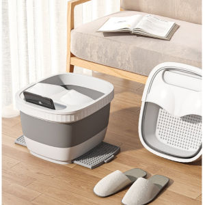 Large Foot Soaking TubFoot Bath Foot Bucket for at Home Spa Pedicures. Plastic/Rubber Foldable Bucket