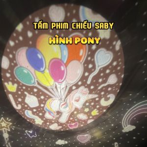 Tấm phim chiếu Saby hình Pony cho đèn ngủ chiếu sao Saby Dreamz và Saby Stories