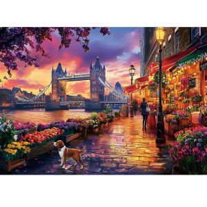 Jigsaw Puzzle 500/1000/1200/2000PCS Scenic City Night Landscape Artwork Stress Relief Puzzle Wall Art Decor Gift