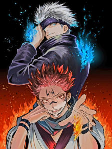 Bandai | Oil Painting Anime Jujutsu Kaisen Portrait By Numbers Modern Wall Decor for Living Room Bedroom Perfect Gift No Frame