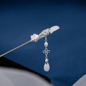 Chinese Ancient Style Han Chinese Clothing Fairy Water Drop Hairpin Tassel Daily Simple Colored Glaze Updo Pin Easiest for Match Chinese Style Female