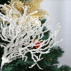 YESPERY กิ่งสนหิมะตกแต่งคริสต์มาสเครื่องประดับต้นคริสต์มาสสำหรับบ้านตกแต่งปีใหม่เครื่องประดับ DIY พวงหรีดทำมือ