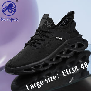 Bạch tuộc ngoài trời Giày Nam 2024 mùa hè mới Giày thể thao đế cao su thoáng khí cỡ siêu lớn 48 47 46 người đàn ông Giày lưới đàn hồi cao Giày chạy bộ nhẹ xu hướng đế dày tất cả các trận đấu giày thường