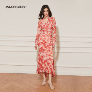 French Elegant Floral Top and Skirt Set Pink