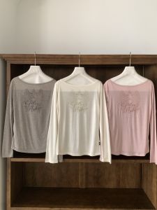 Long Sleeve Astronaut Theme T-shirts Womens Fit Style Polyester V-neck Printed Tops Autumn New Style Dongdamen Coat