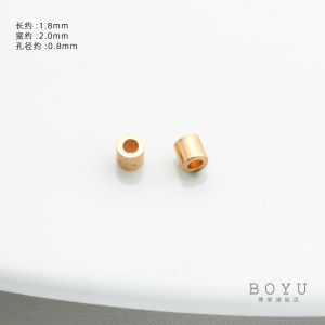 14K Bag Metal Spacer Beads Thick Positioning round Tube Scattered Beads Handmade DIY Bracelet Necklace Beaded Spacer Ornament Accessories