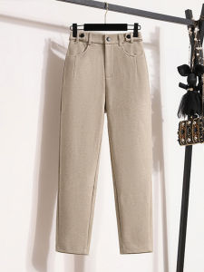 กางเกงขายาวทรงหลวมสไตล์ฮาเร็มสำหรับผู้หญิง กางเกงขายาวทรงหลวมฤดูใบไม้ผลิและฤดูใบไม้ร่วง ความยาวเอวสูง ทรงเข้ารูป ทรงหลวม แฟชั่นลำลอง