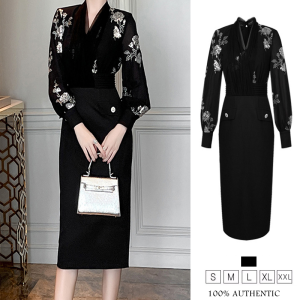 ZYHT Eravogue Womens Dresses Black Dresses Apricot Dresses Midi Dresses Elegant Dresses Graduation Ceremony Dresses Party Dresses Work Dresses Birthday Party Dresses 51135