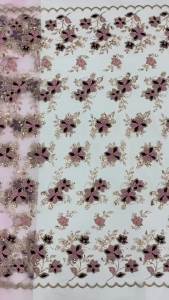 Clearance Sale African Lace Fabric High Quality Nigerian French Tulle Lace Fabric with Bead Sequin for Wedding Party Dress Sew