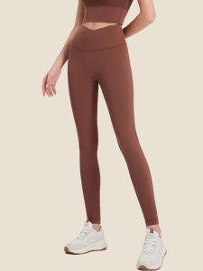 New No-Need-To-Wear Inner Panties Zero Sensation One-Piece Yoga Pants after Pocket Peach Butt Tightening Fitness Long Trousers