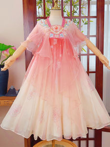 Váy Hè Mỏng Cổ Tích Cho Bé Gái Váy Truyền Thống Trung Hoa Phong Cách Cổ Điển Váy Trẻ Em Mùa Hè Váy Hanfu Cho Bé Gái