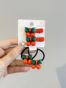Mới Red Cherry Hair Ties Clips Đồ Dạo Phố Cho Bé Gái Không Thiêu Hairs Đồ Dạo Phố Hàn Quốc Đồ Dạo Phố Thời Trang Phụ Kiện Mới