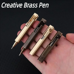 Mini bolt brass pen portable travel pocket pen business signature gift pen neutral ballpoint pen