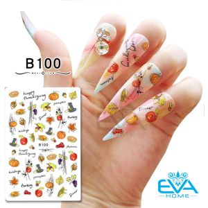 Sticker Dán Móng Tay 3D Trang Trí Móng Chủ Đề Lễ Tạ Ơn Happy Thankgiving B99100101