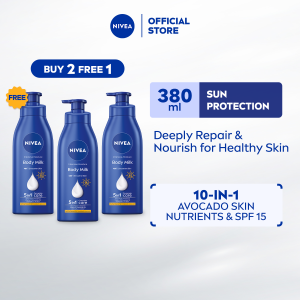 [BUY 2 FREE 1] NIVEA BODY LOTION - INTENSIVE MOIST SPF15 (3x350ml) (Losen Badan)