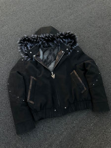 Warm and Stylish Embroidered Snake Pattern Cotton Jacket
