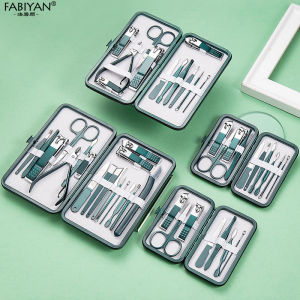 ชุดอุปกรณ์แต่งเล็บกรรไกรตัดเล็บสแตนเลสกรรไกรตัดเล็บเครื่องเล็มคิ้งอุกรณ์ทำเล็บที่แค่หูดูแลผิวหน้าทำเล็บมือ ชุดอุปกรณ์เสริมสวย