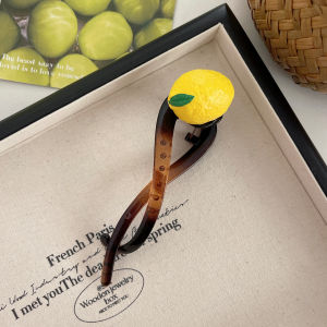 Elegant 3D Fruit Twisted Hair Clip Womens New 2025 Back of Head Grab Clip Hair Styling Clip Headwear Fashionable Hair Accessories