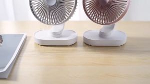 Wireless Rotatable Table Four gear Fan Personal Desk Mini Fan Computer Laptop Cooler Cooling USB Oscillating Fan for Office Home Dorm Christmas Gift
