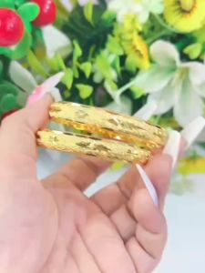 Vòng tay cặp chạm mạ 24.k cao cấp E.2.23