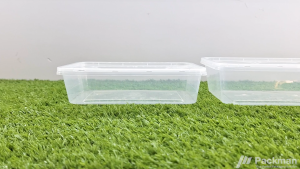 Disposable Rectangular Plastic Container Food tub with lid Microwavable (50/100/300pc)